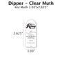 Dipper - Clear Muth Label Blue Sky Bee Supply