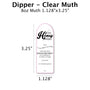 Dipper - Clear Muth Label Blue Sky Bee Supply