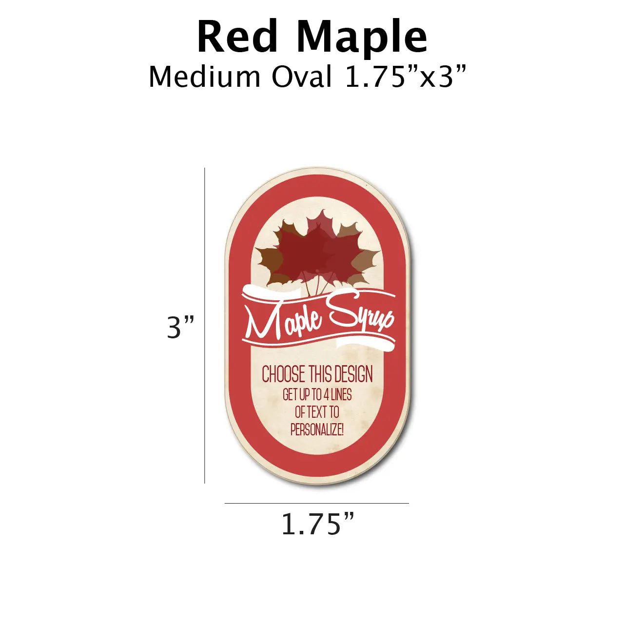 Red Maple - Customizable Label Design Blue Sky Bee Supply