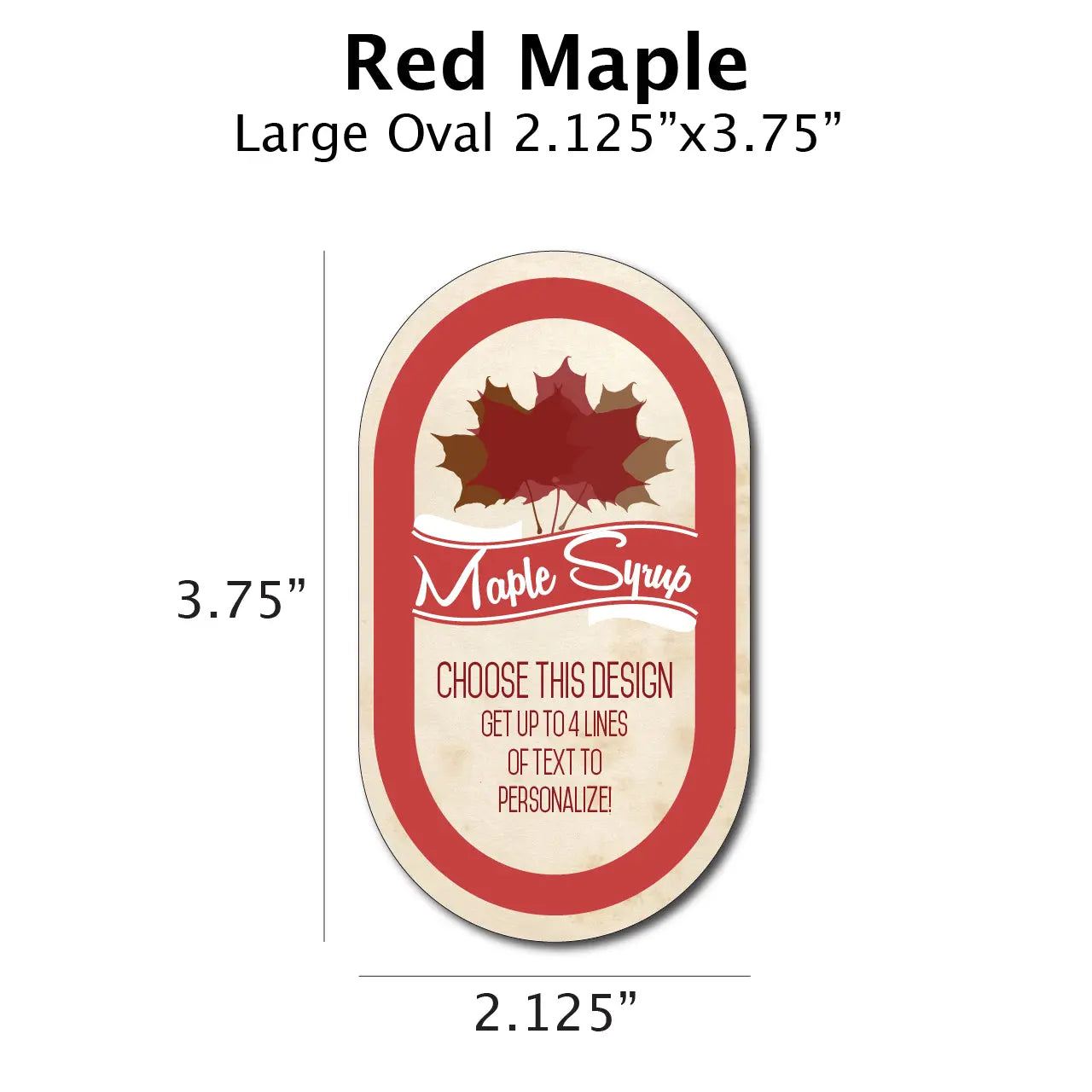 Red Maple - Customizable Label Design Blue Sky Bee Supply