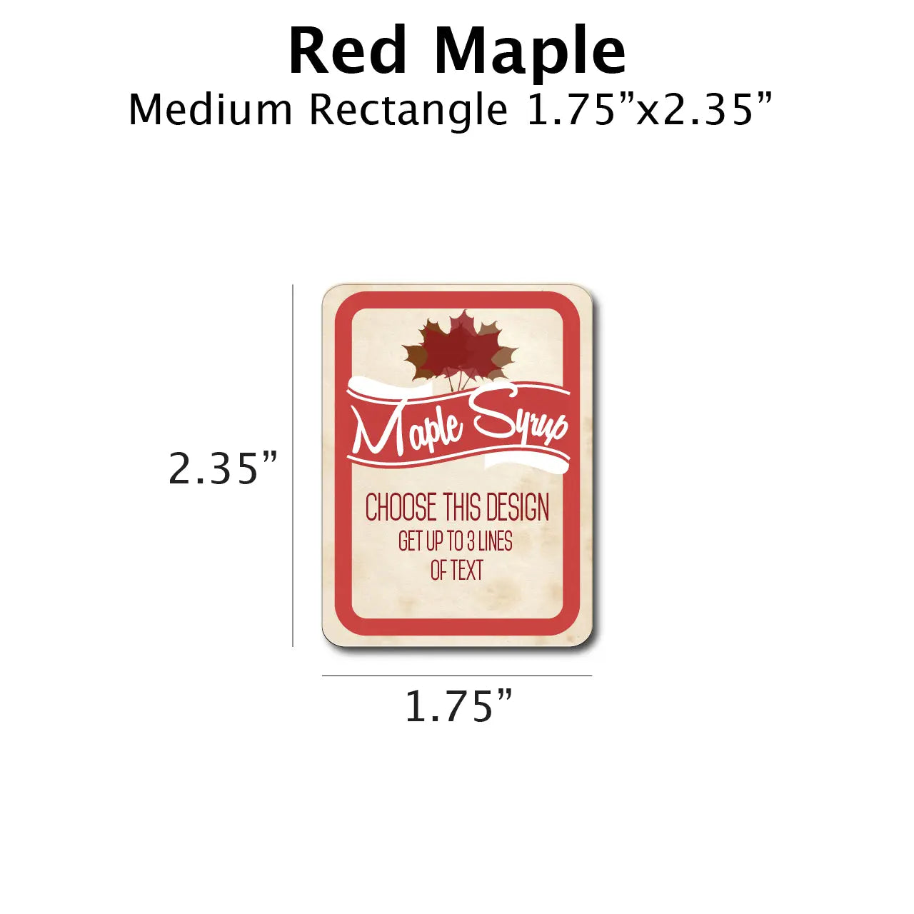 Red Maple - Customizable Label Design Blue Sky Bee Supply