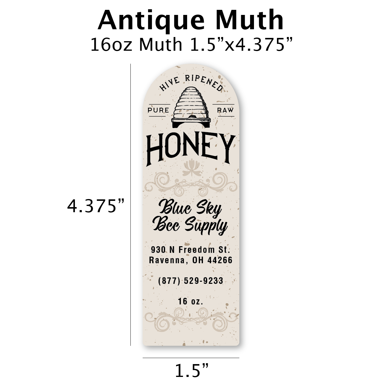 Antique - Customizable Muth Jar Labels