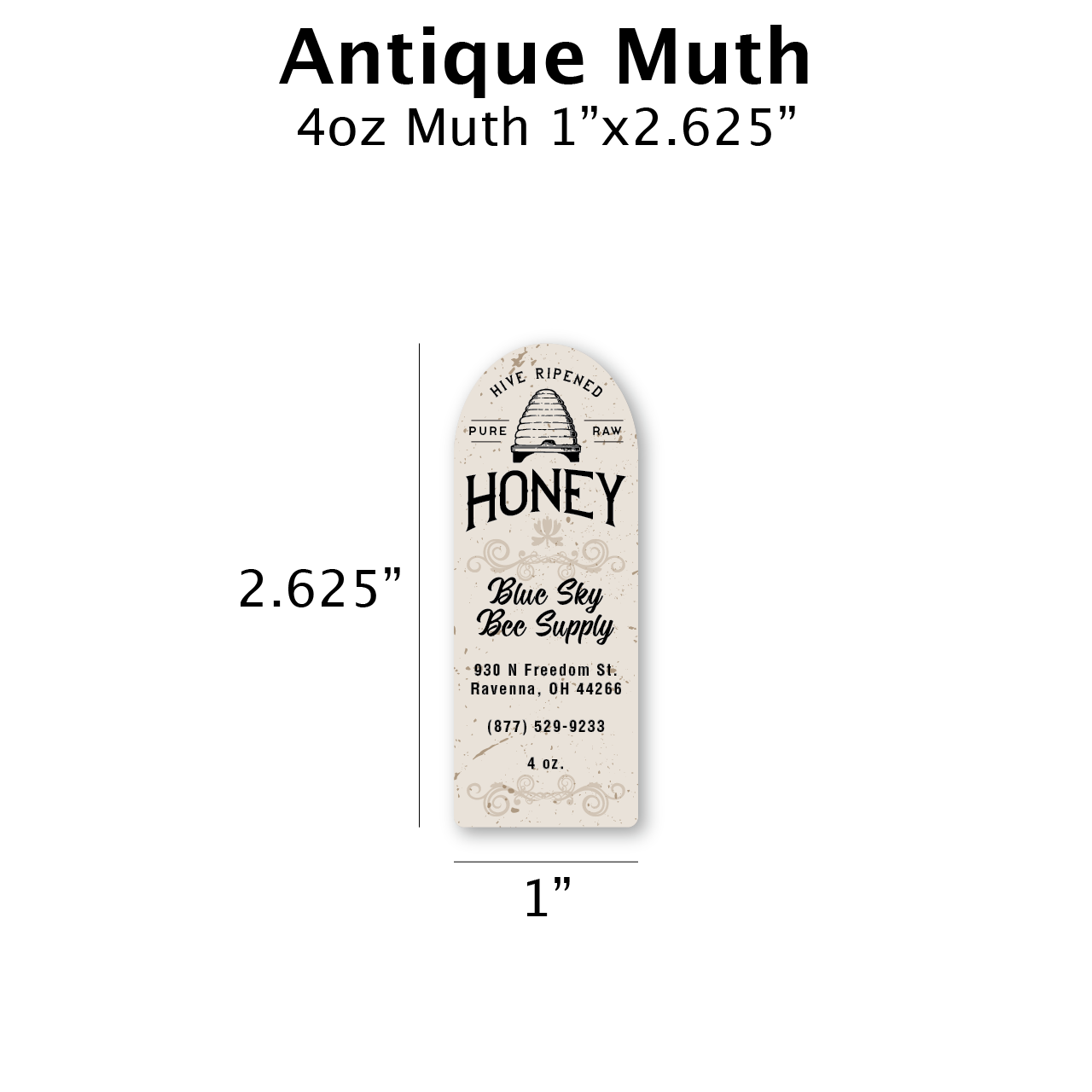 Antique - Customizable Muth Jar Labels