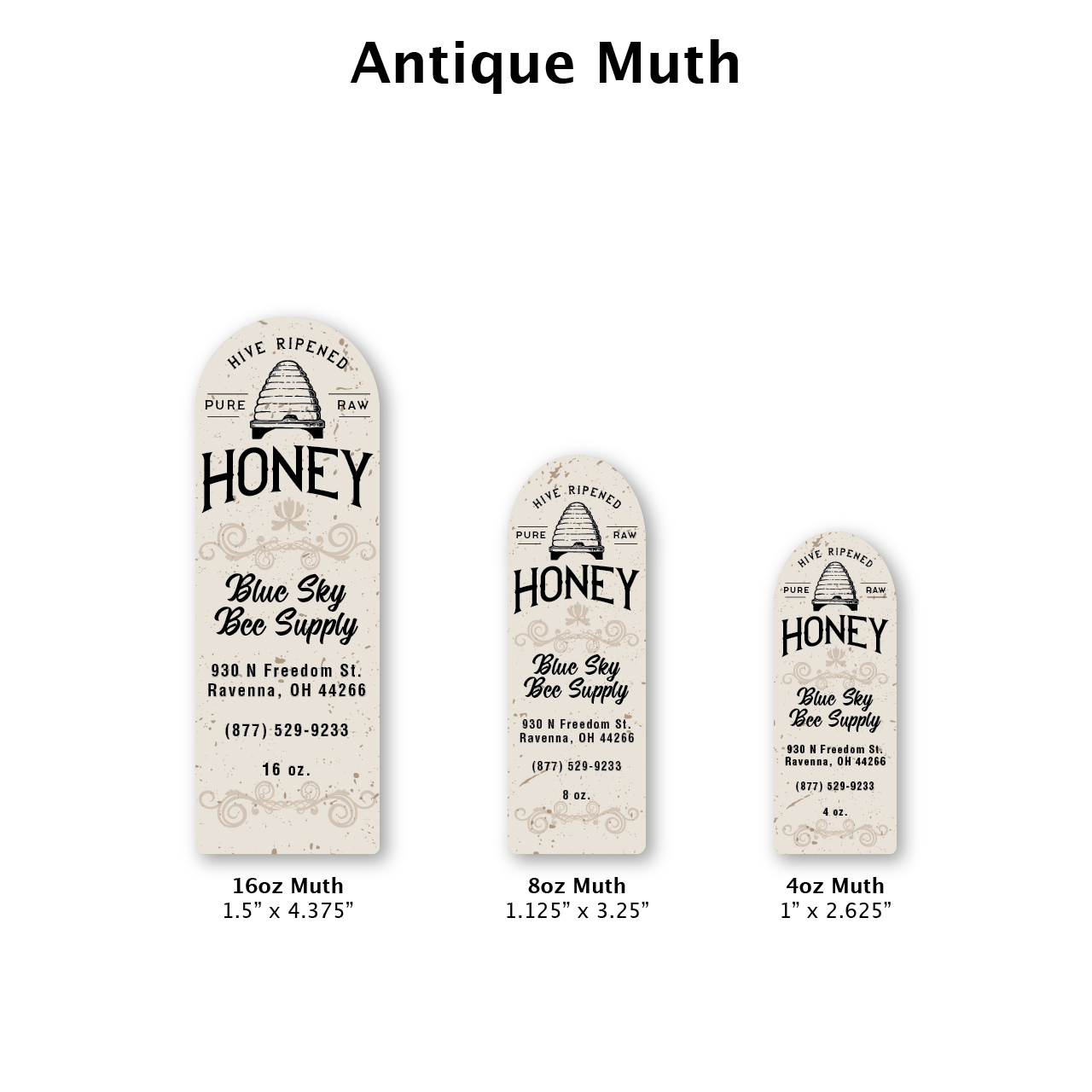 Antique - Customizable Muth Jar Labels