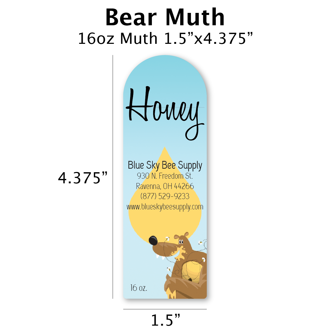 Bear - Customizable Muth Jar Labels