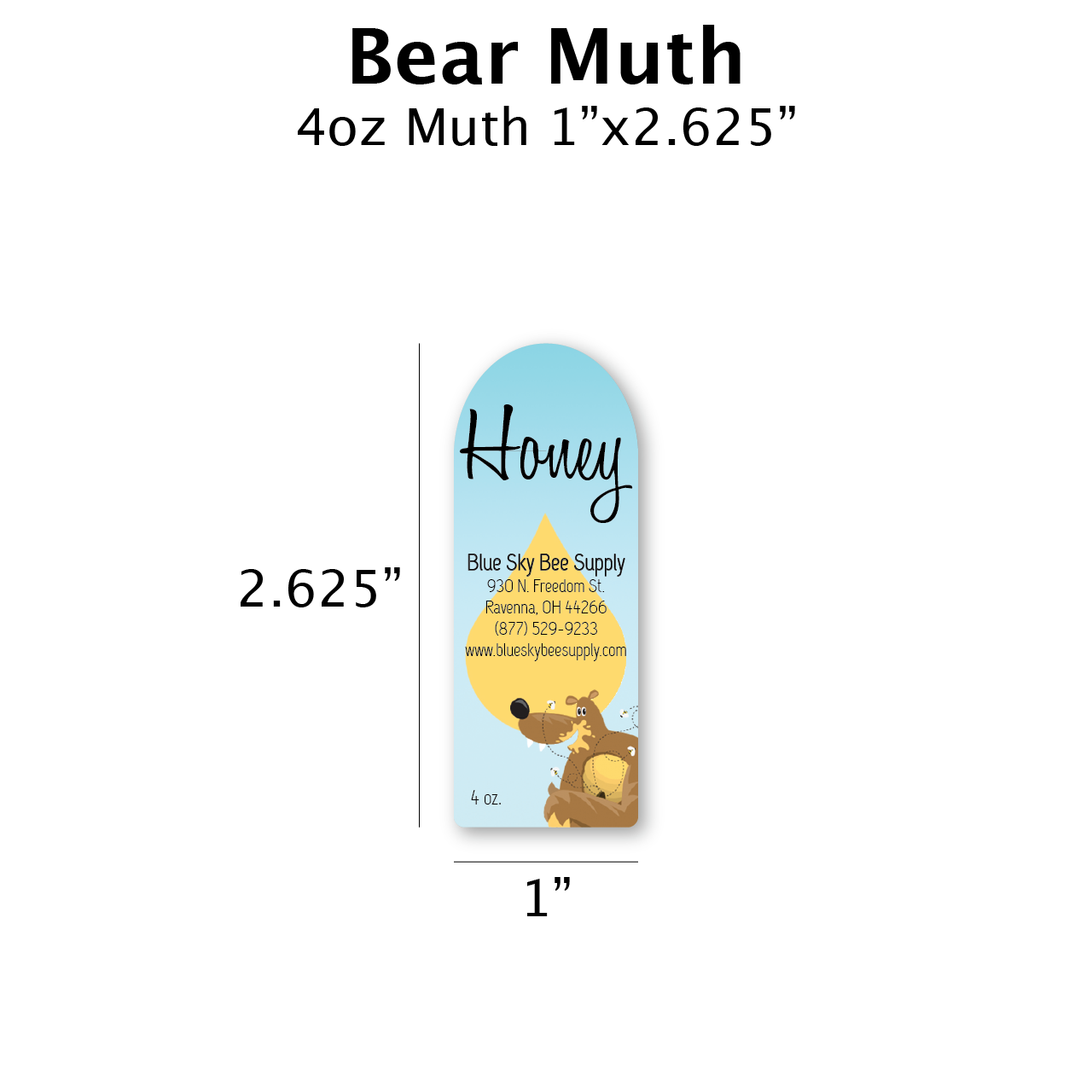 Bear - Customizable Muth Jar Labels