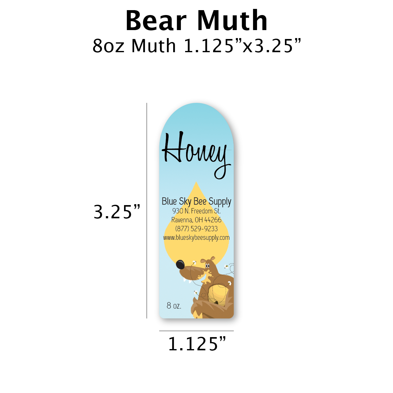 Bear - Customizable Muth Jar Labels