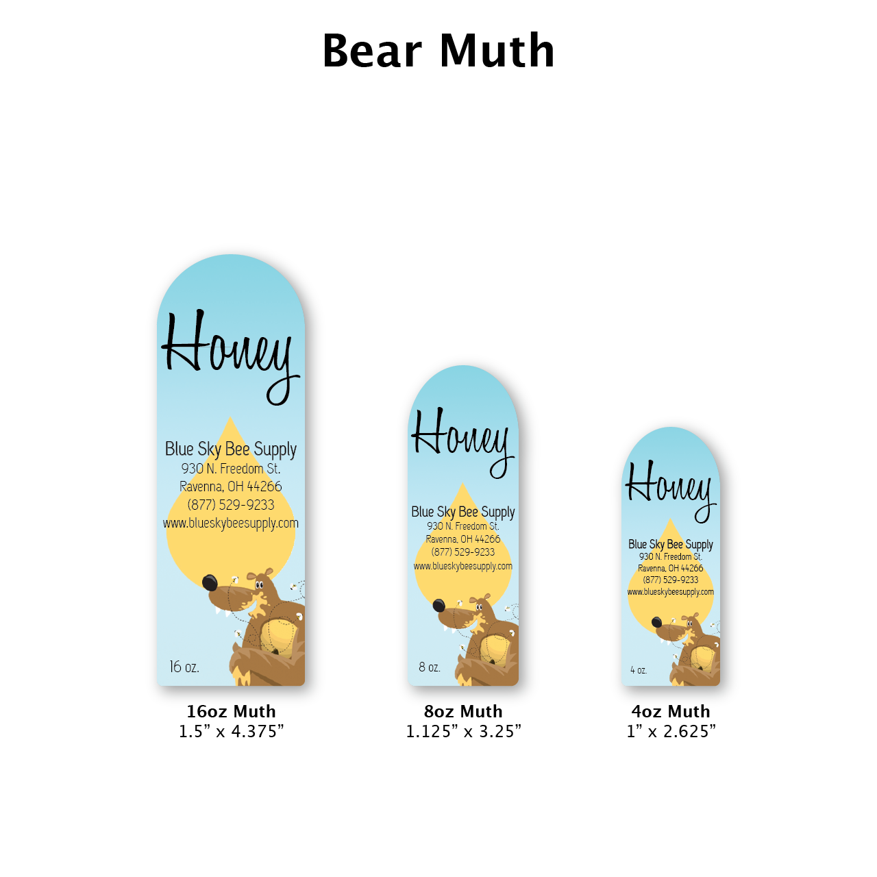 Bear - Customizable Muth Jar Labels