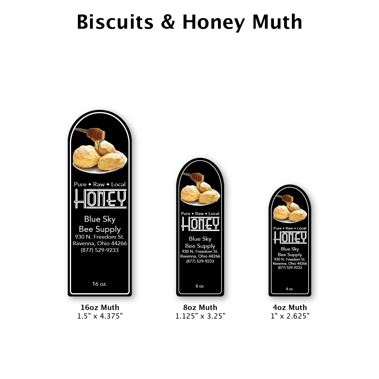 Biscuits & Honey - Customizable Muth Jar Labels