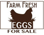 Fresh Eggs for Sale Sign [PL-1] Blue Sky Bee Supply