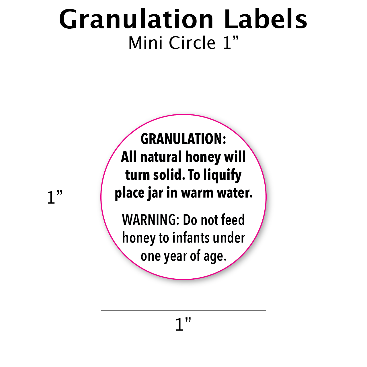 Granulation Labels (250 count roll) [GLL]