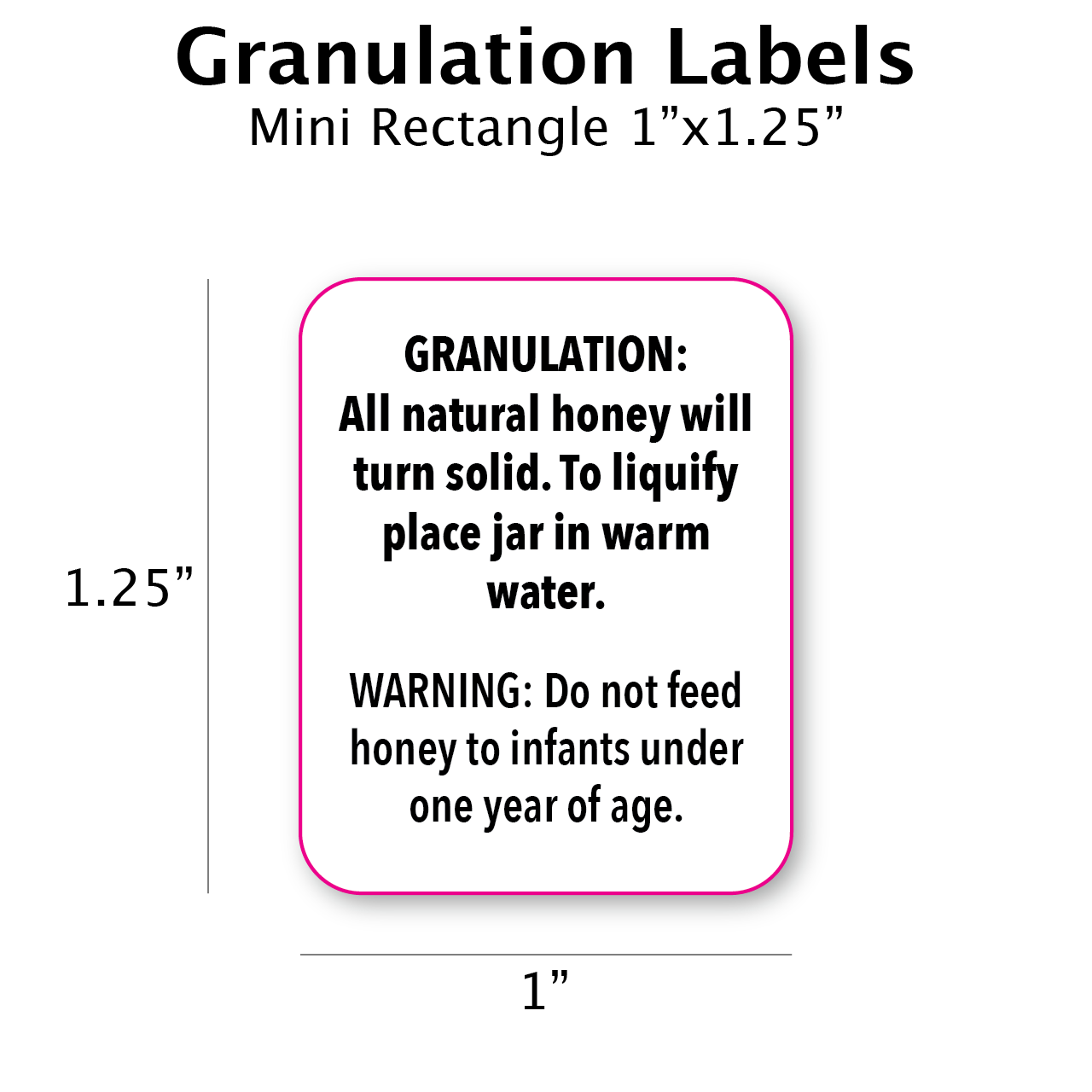 Granulation Labels (250 count roll) [GLL]