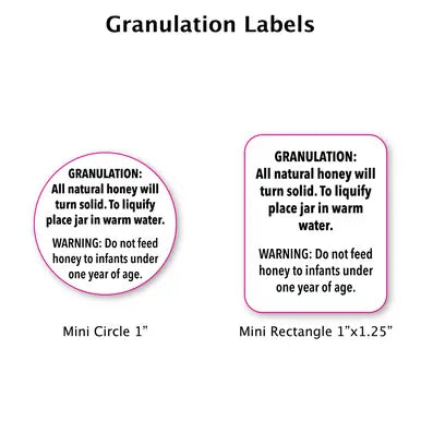 Granulation Labels (250 count roll) [GLL] Blue Sky Bee Supply