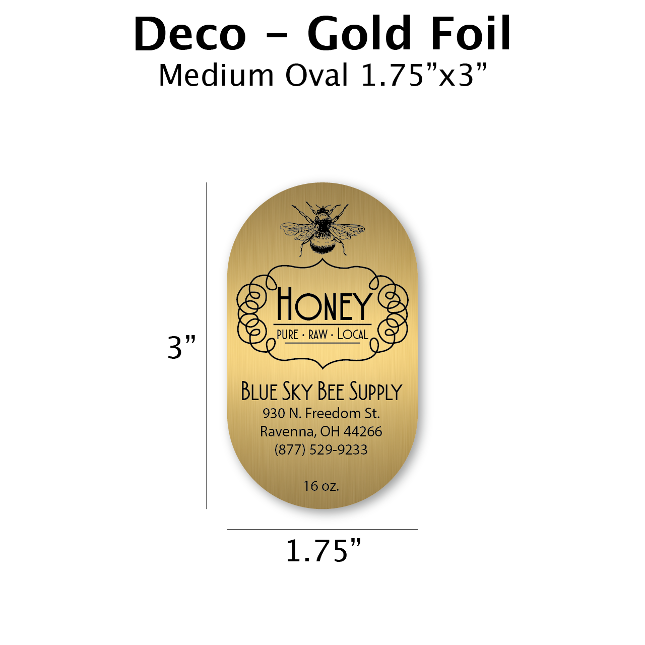 Deco - Gold Foil Label