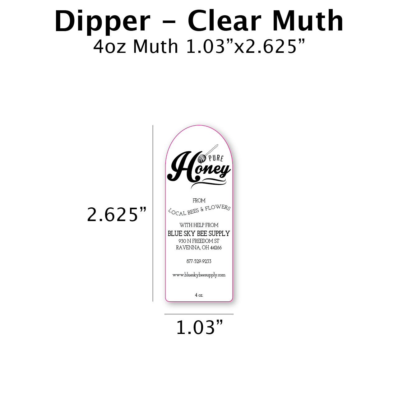 Dipper - Clear Muth Label