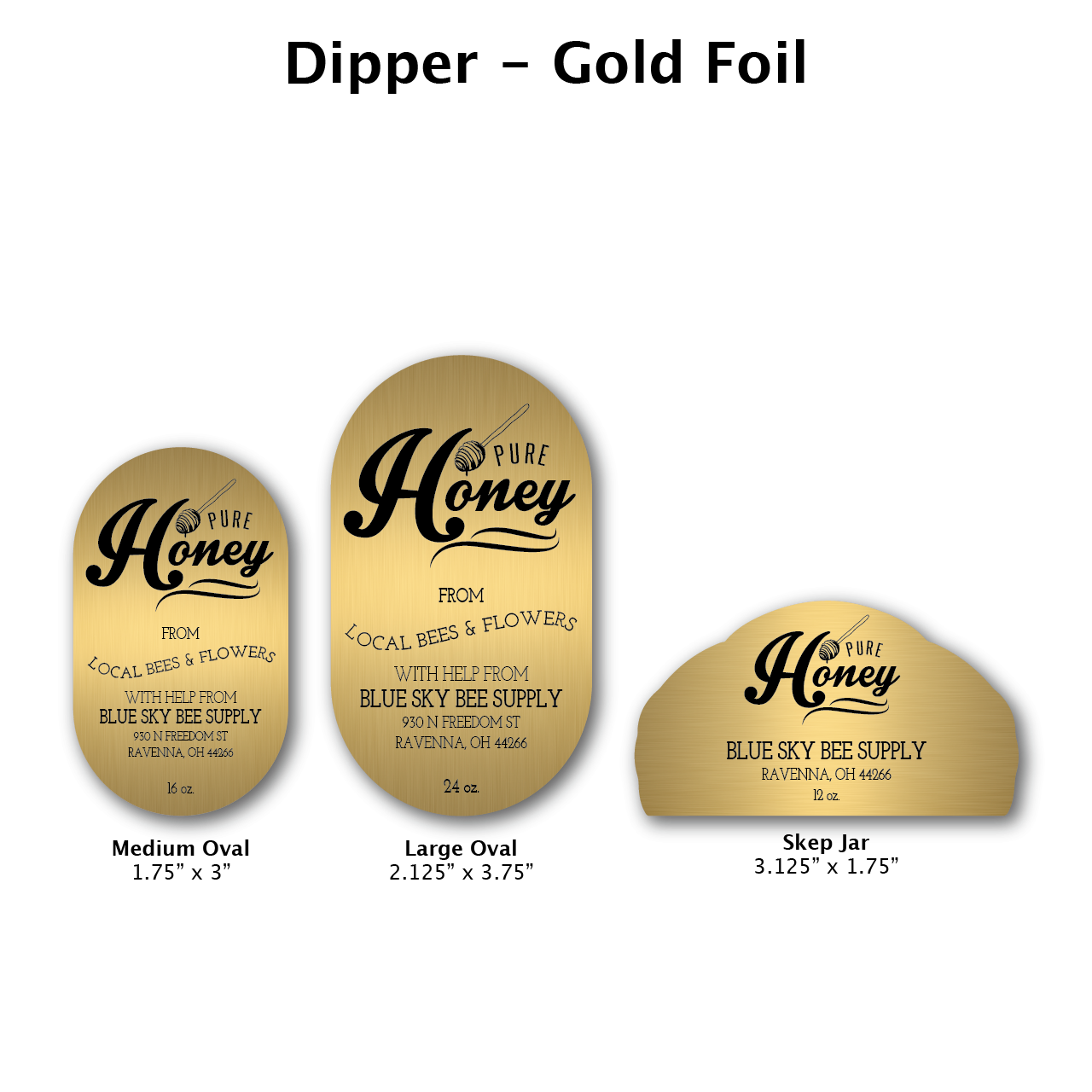 Dipper - Gold Foil Label