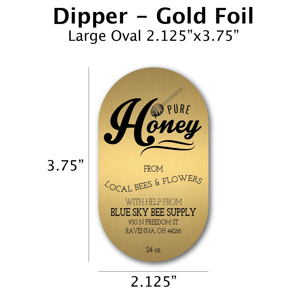 Dipper - Gold Foil Label