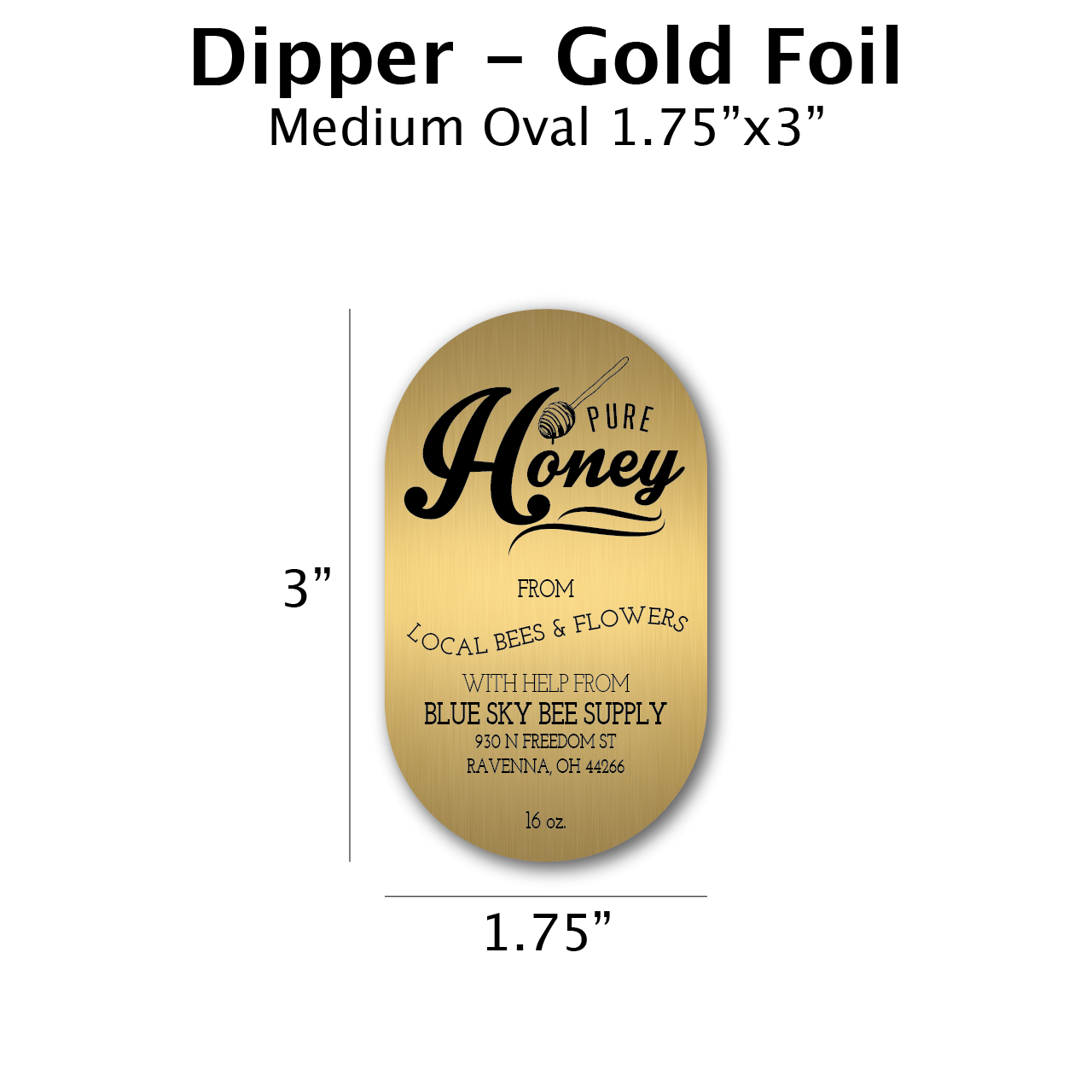 Dipper - Gold Foil Label