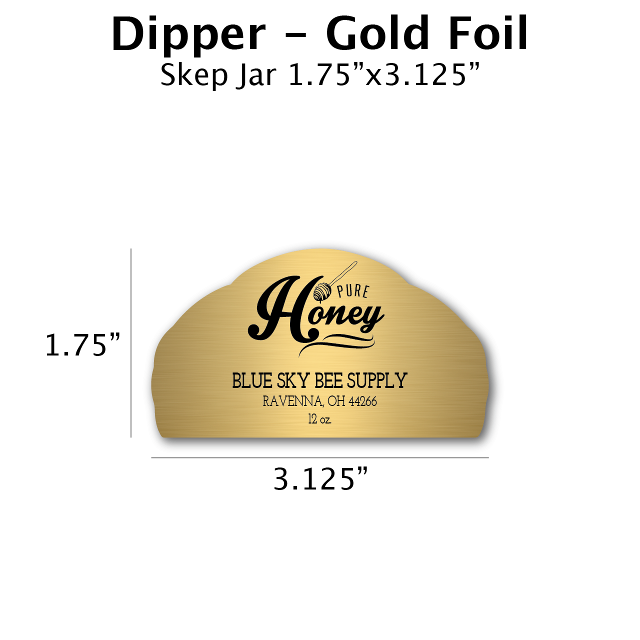 Dipper - Gold Foil Label