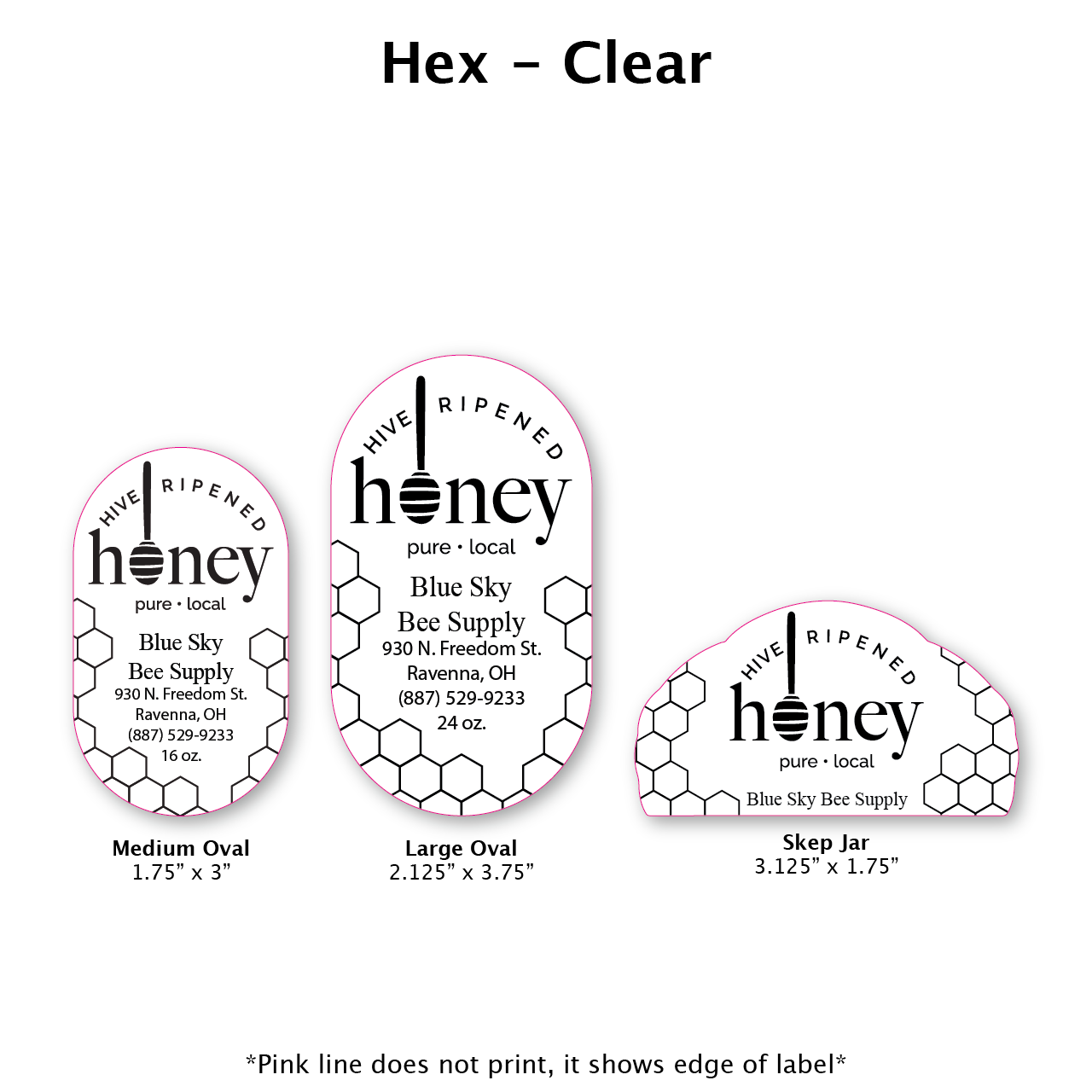 Hex - Clear Label