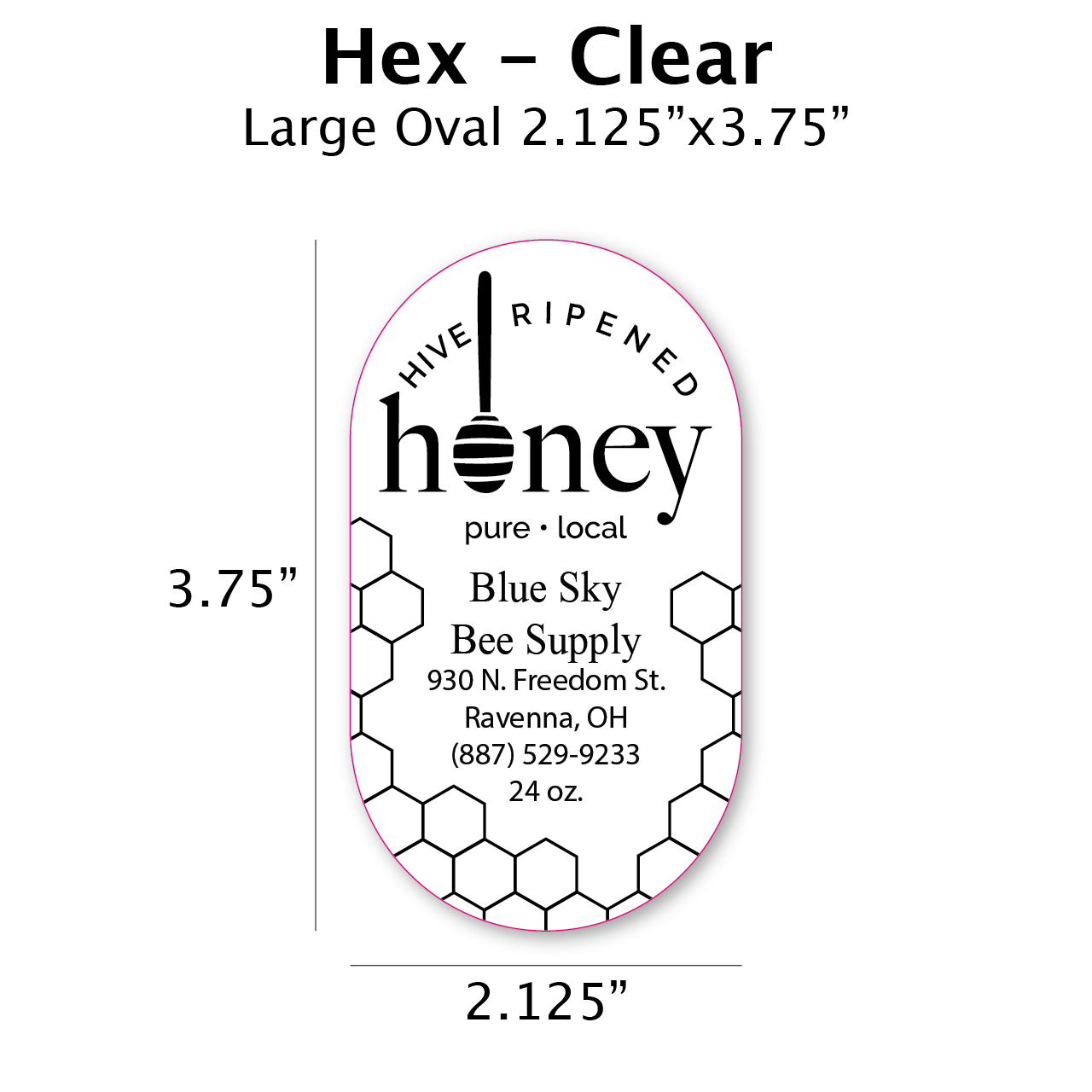 Hex - Clear Label