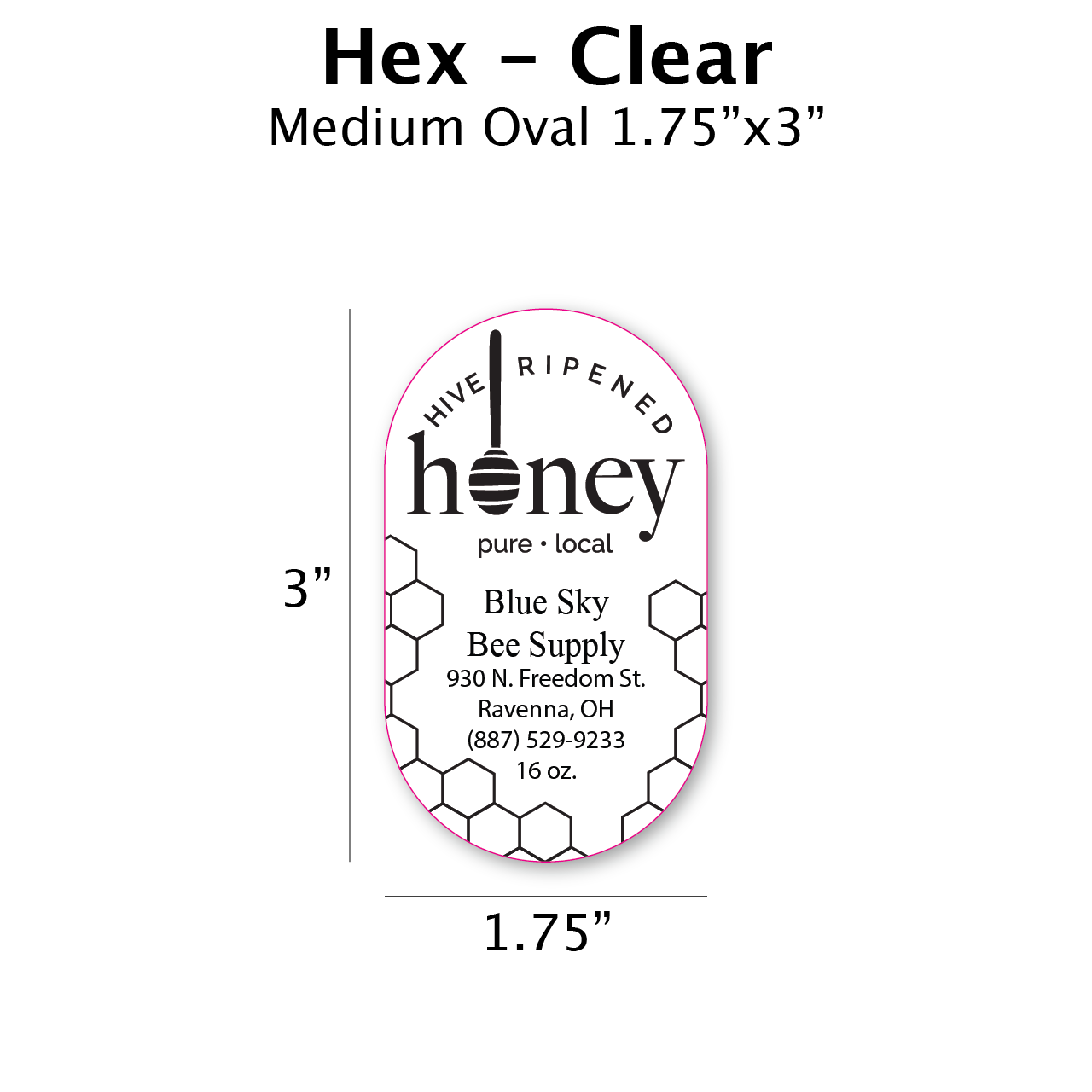 Hex - Clear Label