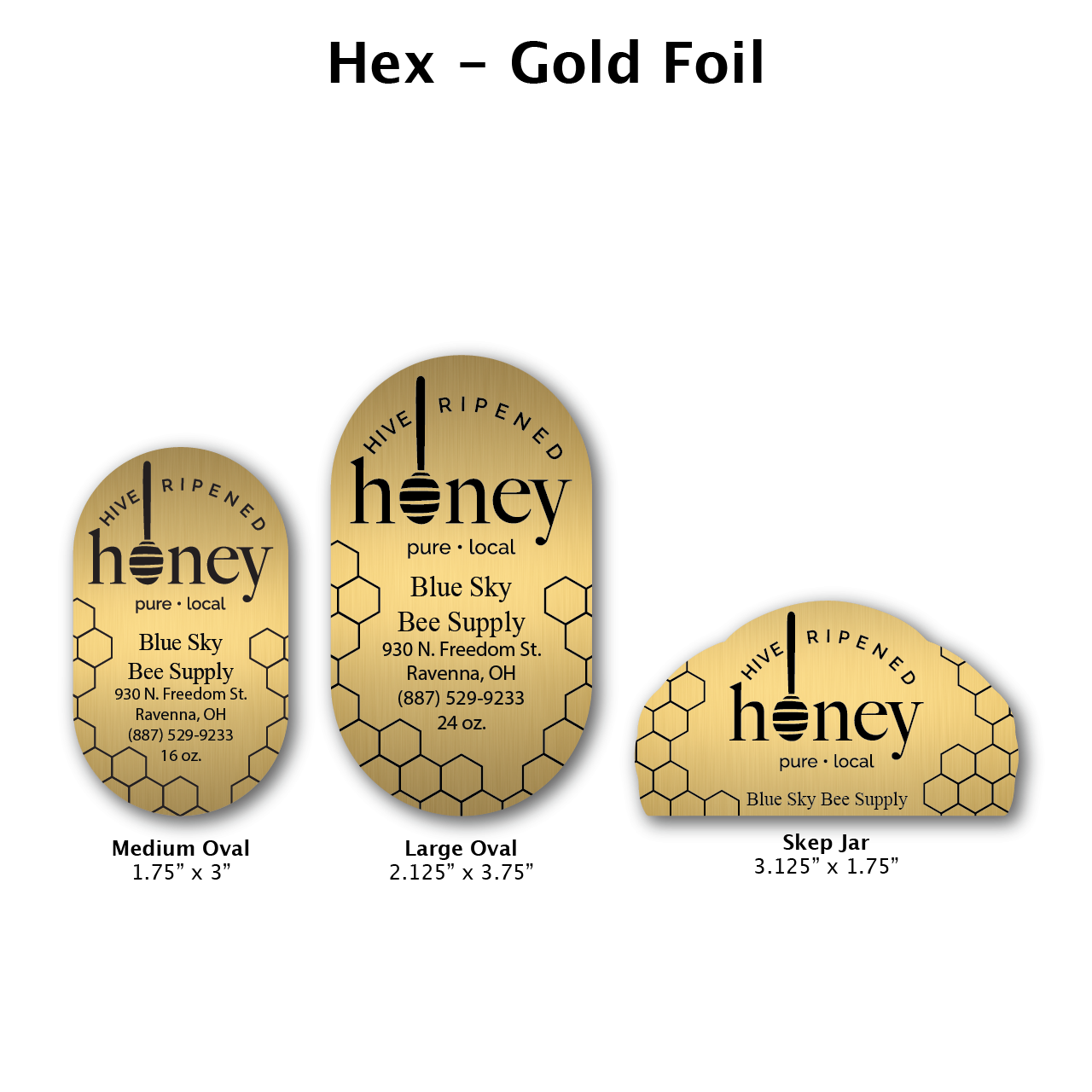 Hex - Gold Foil Label