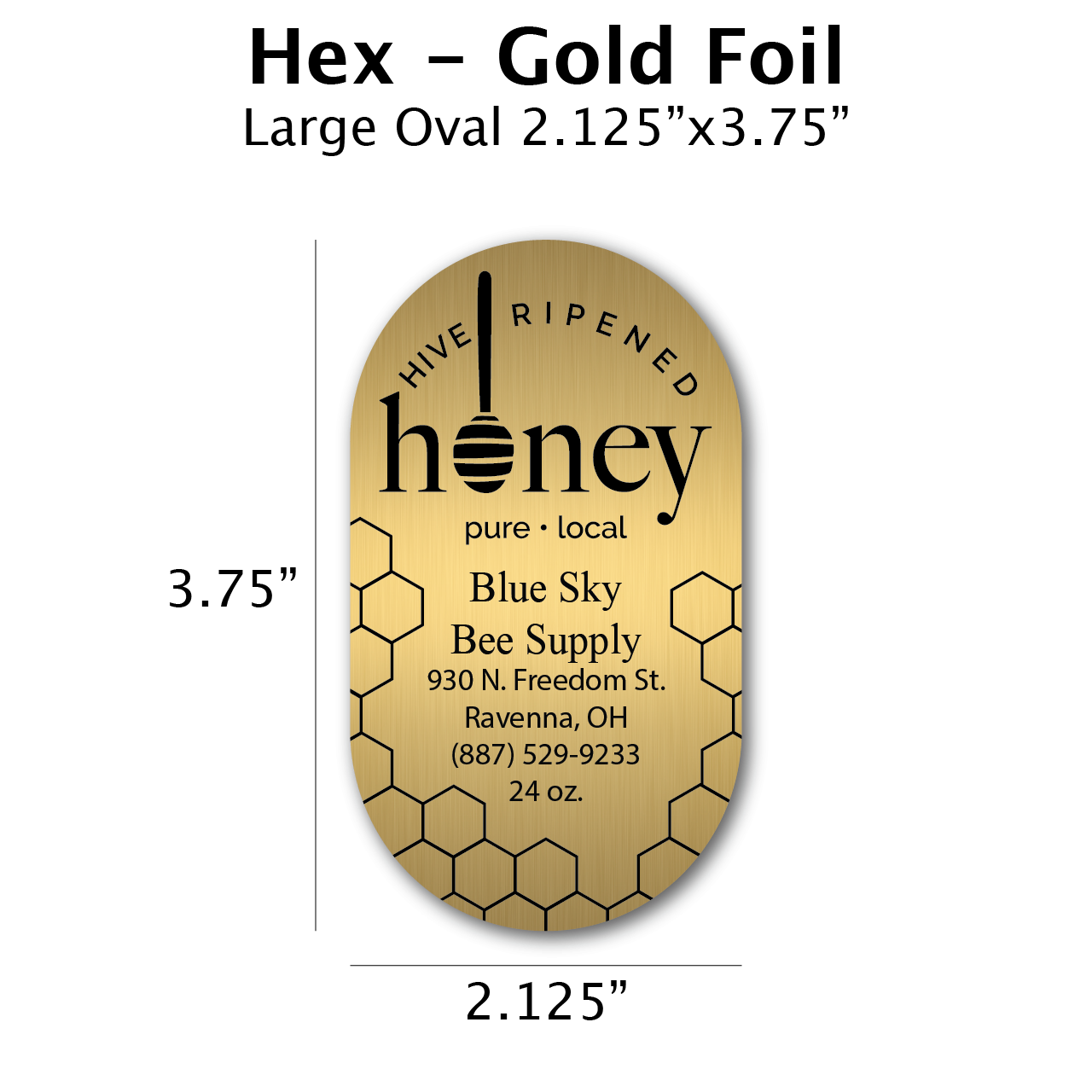 Hex - Gold Foil Label