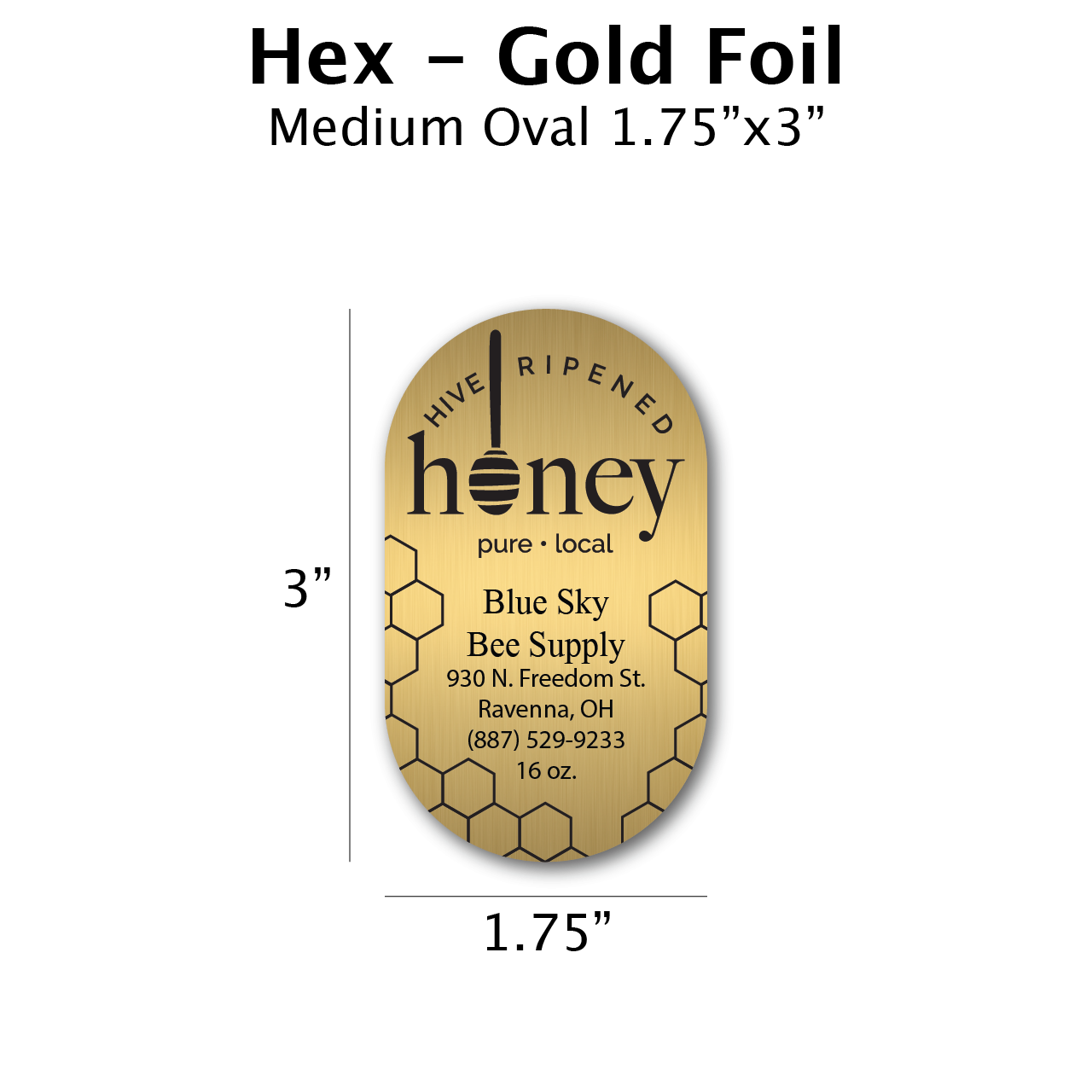 Hex - Gold Foil Label