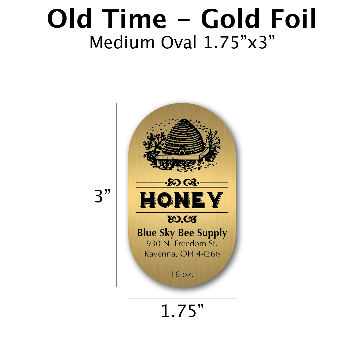 Old Time - Gold Foil Label