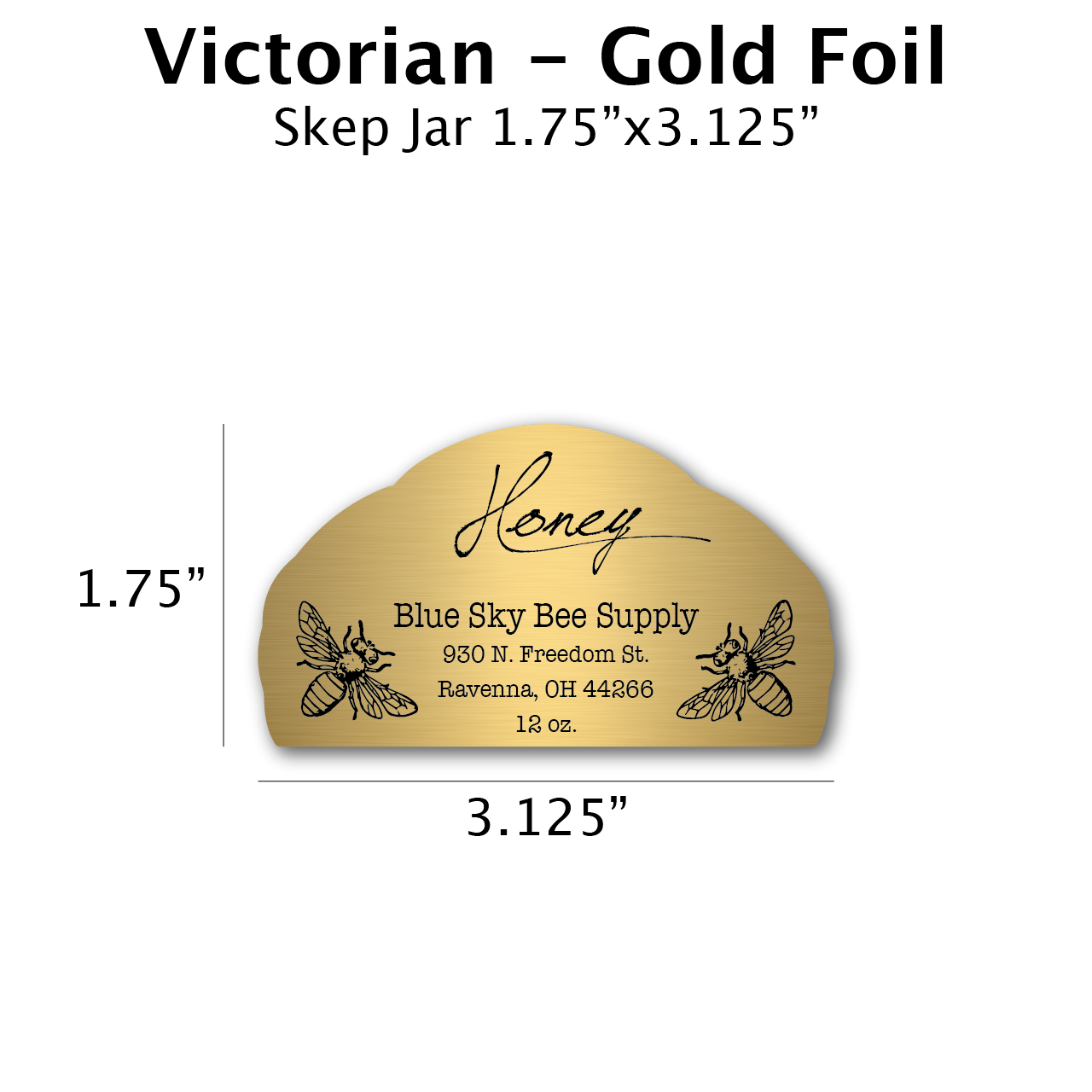 Victorian - Gold Foil Label