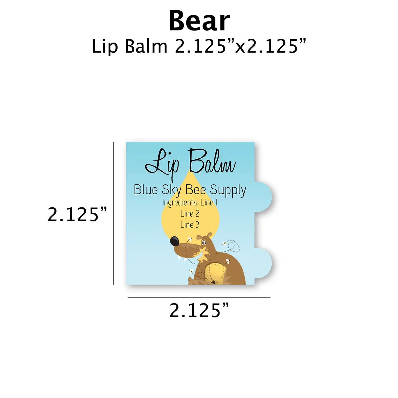 Bear - Customizable Label Design Blue Sky Bee Supply