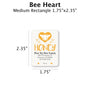 Bee Heart - Customizable Label Design Blue Sky Bee Supply