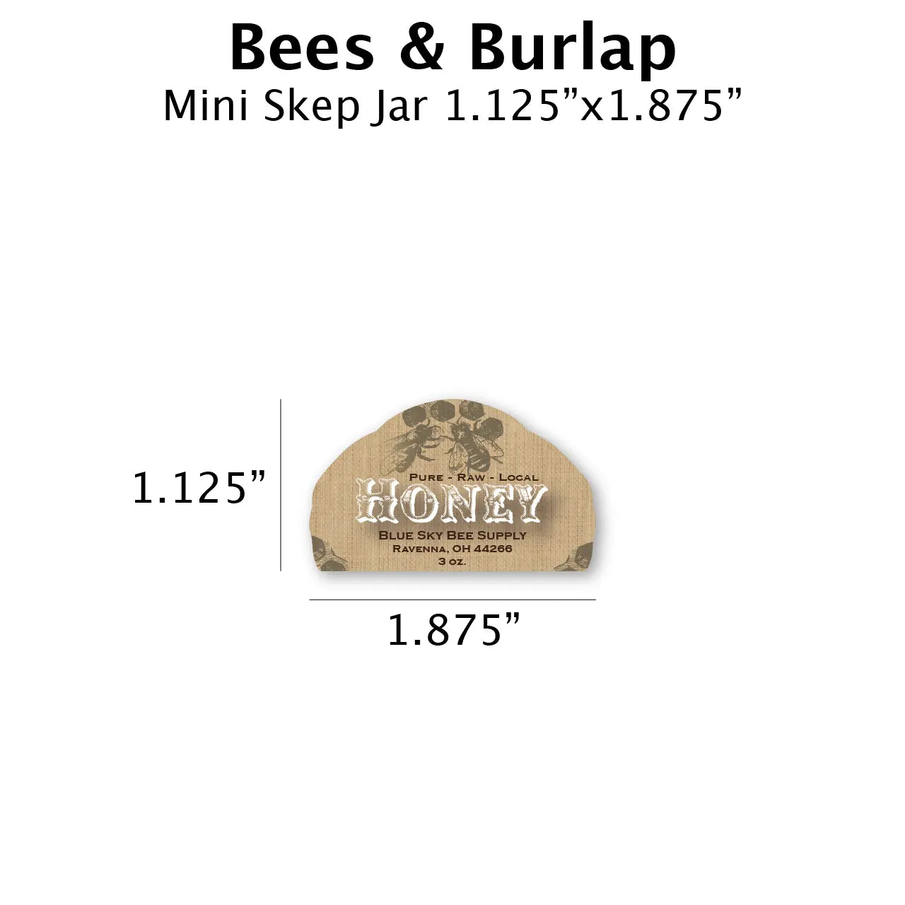 Bees & Burlap - Customizable Label Design Blue Sky Bee Supply