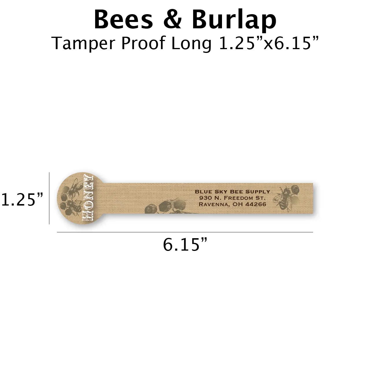 Bees & Burlap - Customizable Label Design Blue Sky Bee Supply