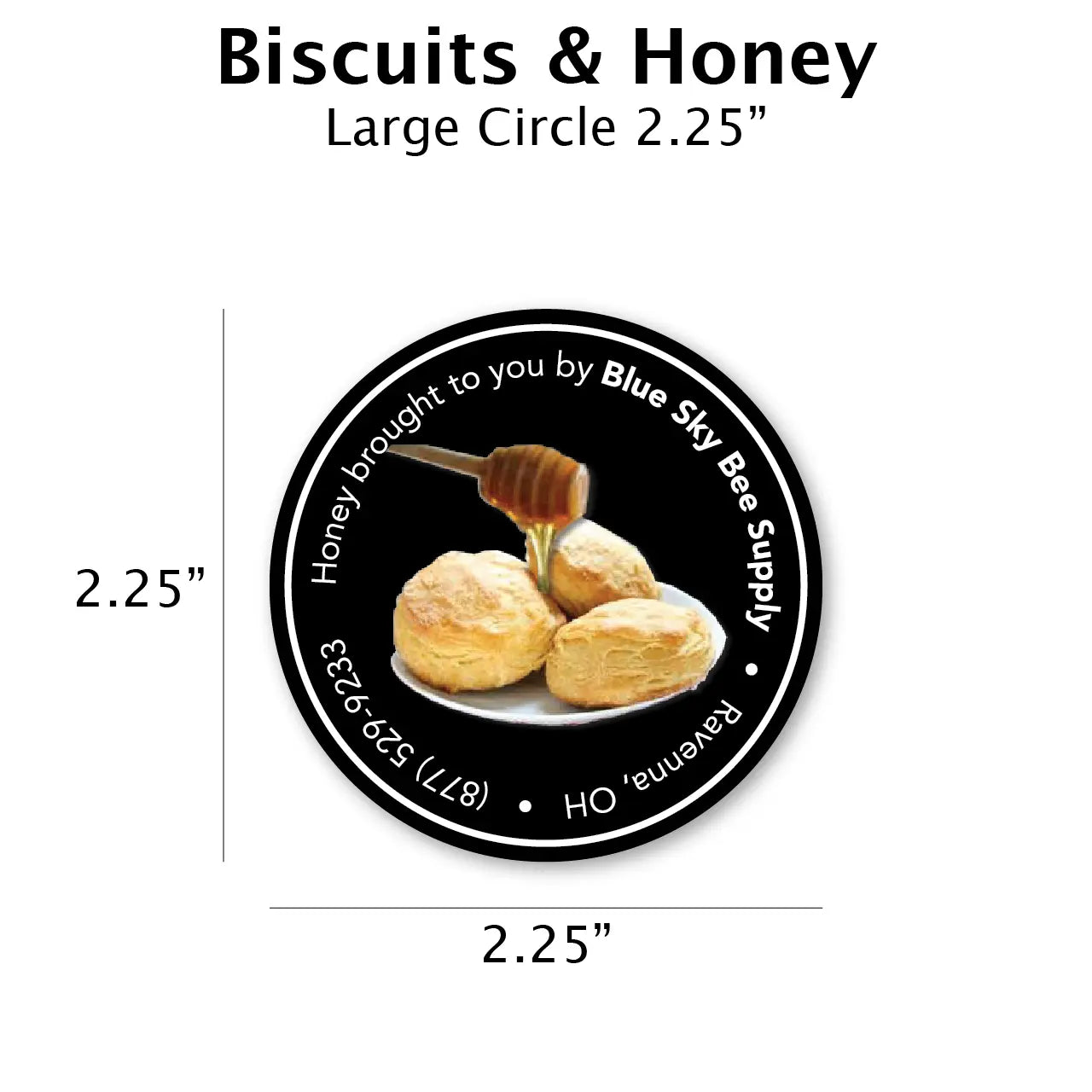 Biscuits & Honey - Customizable Label Design Blue Sky Bee Supply