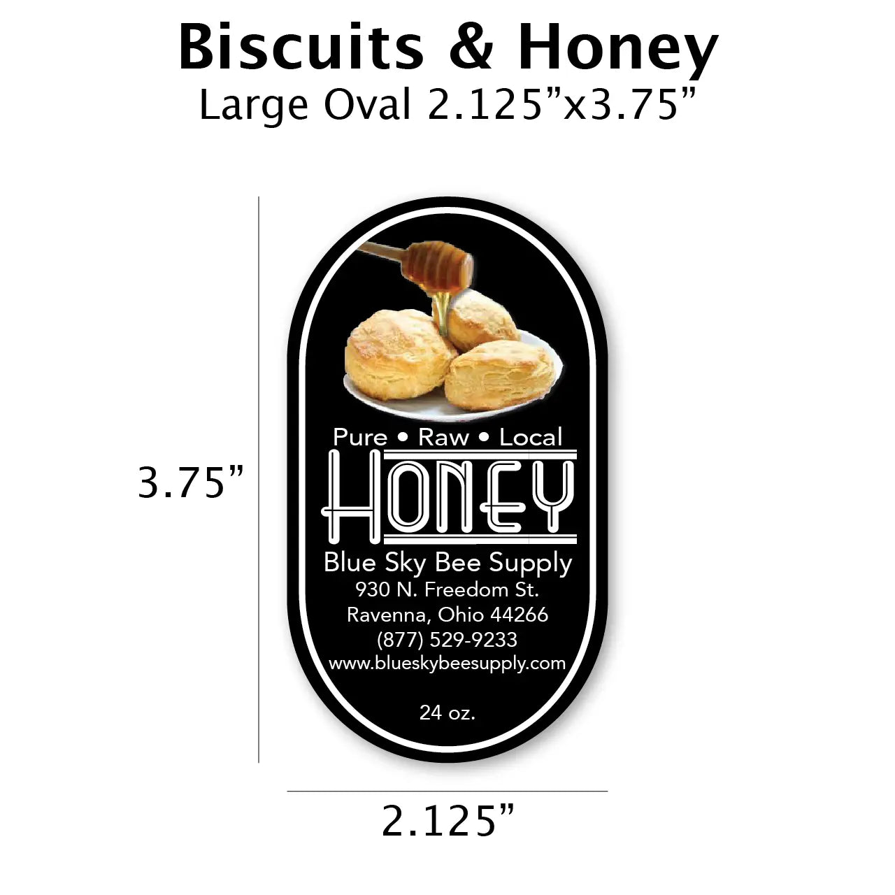 Biscuits & Honey - Customizable Label Design Blue Sky Bee Supply