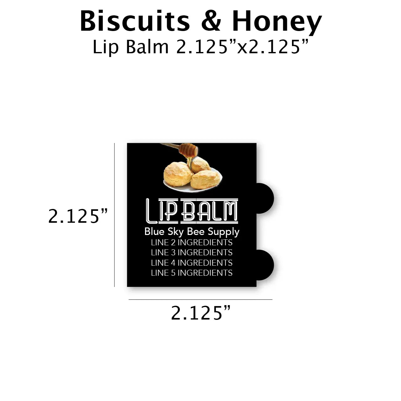 Biscuits & Honey - Customizable Label Design Blue Sky Bee Supply