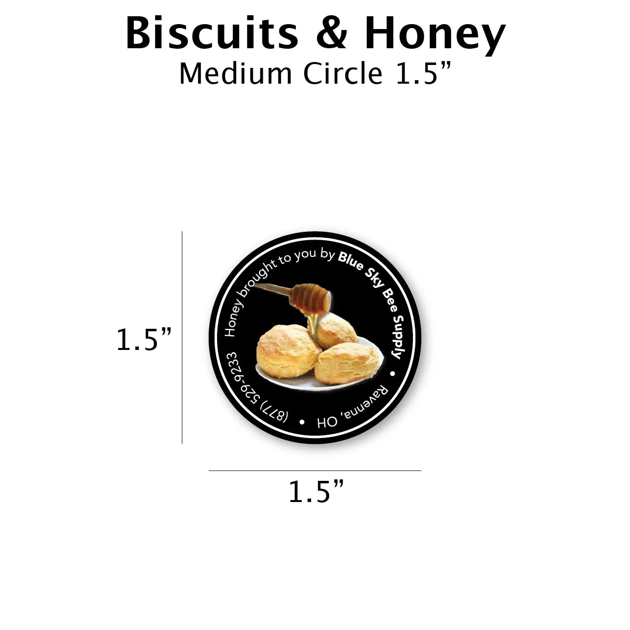 Biscuits & Honey - Customizable Label Design Blue Sky Bee Supply