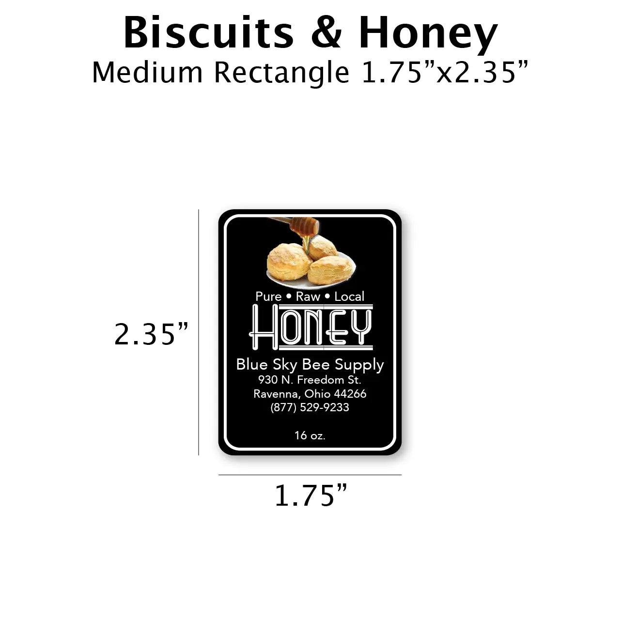 Biscuits & Honey - Customizable Label Design Blue Sky Bee Supply