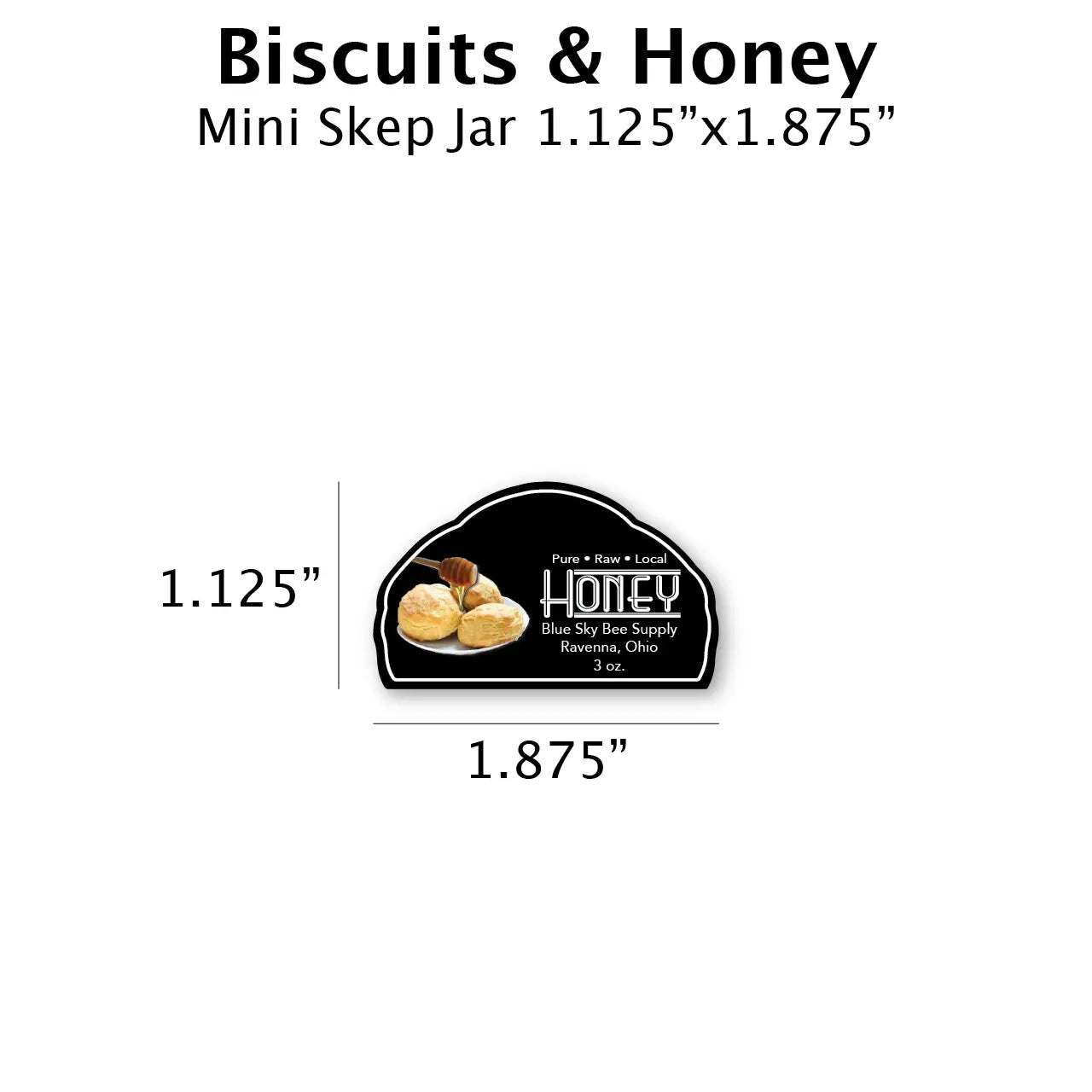 Biscuits & Honey - Customizable Label Design Blue Sky Bee Supply