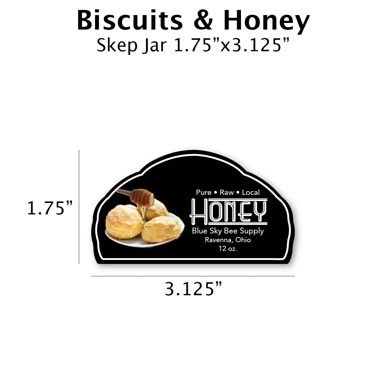 Biscuits & Honey - Customizable Label Design Blue Sky Bee Supply