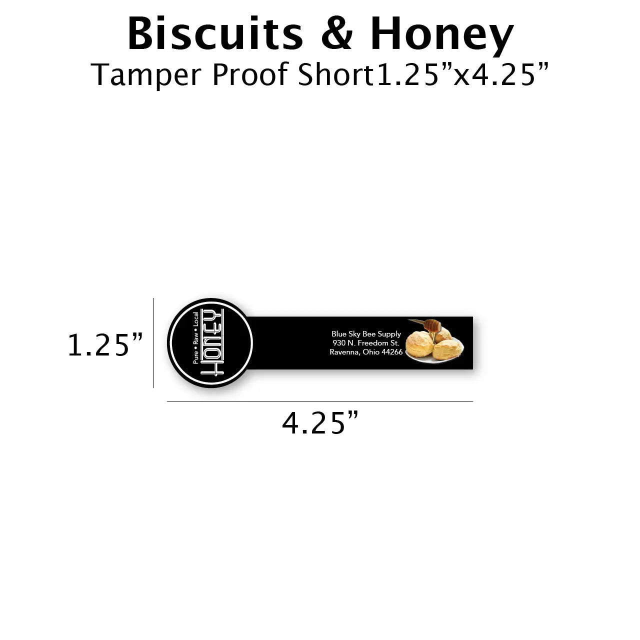 Biscuits & Honey - Customizable Label Design Blue Sky Bee Supply