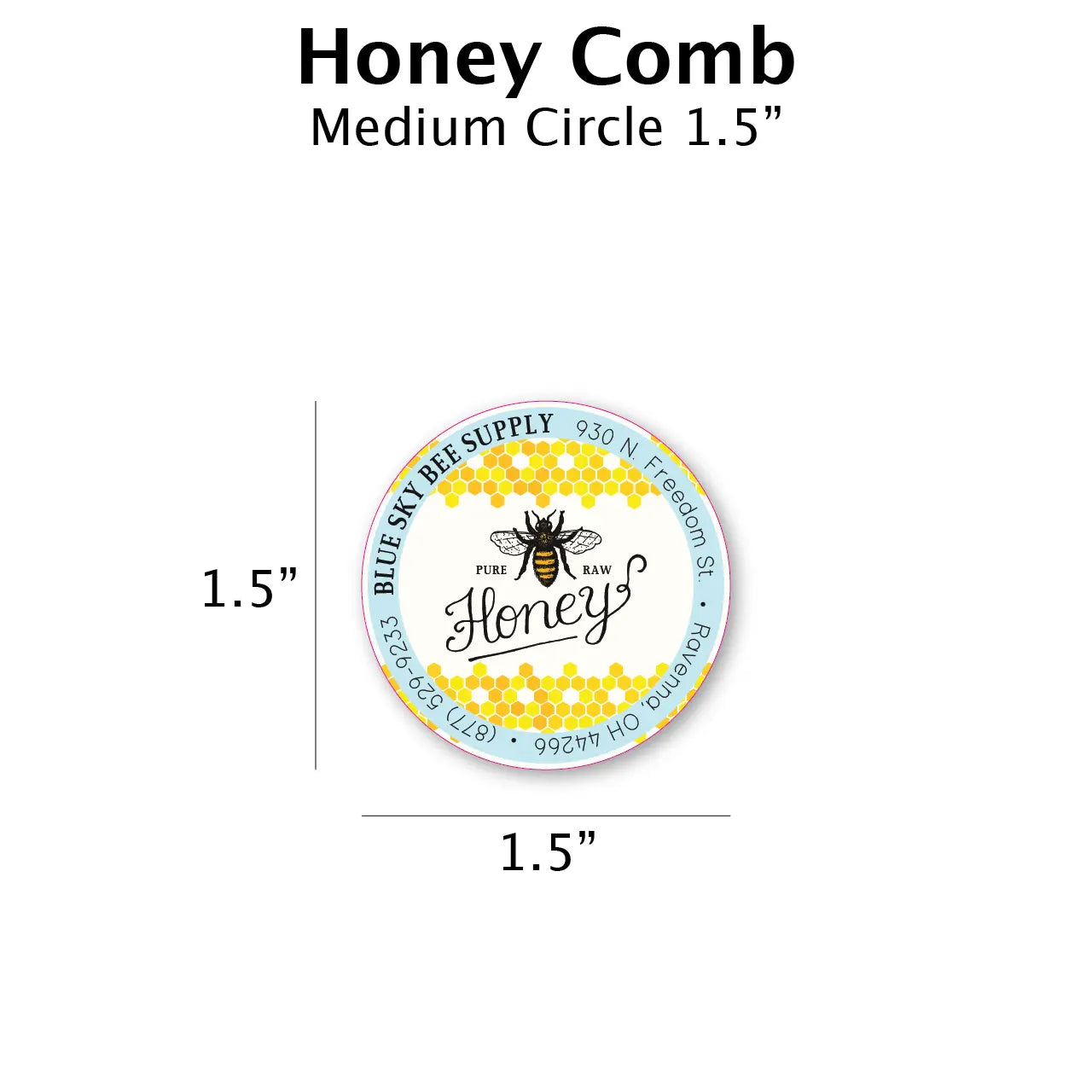 Honey Comb - Customizable Label Design Blue Sky Bee Supply