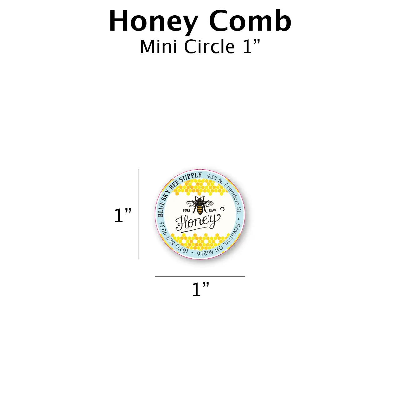 Honey Comb - Customizable Label Design Blue Sky Bee Supply