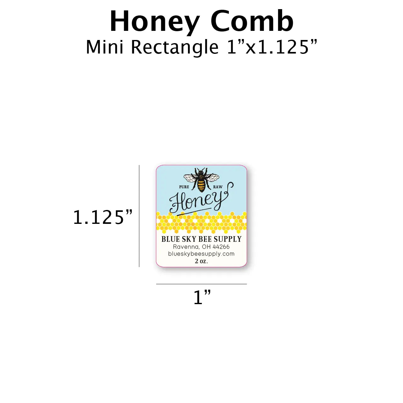 Honey Comb - Customizable Label Design Blue Sky Bee Supply