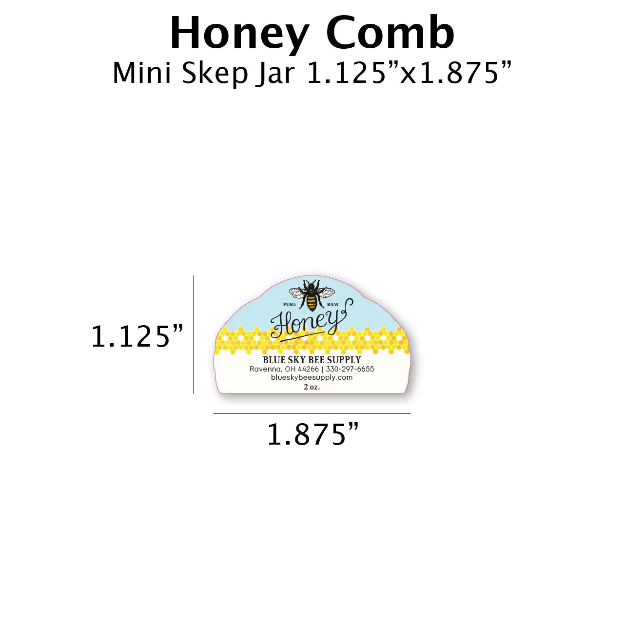 Honey Comb - Customizable Label Design Blue Sky Bee Supply