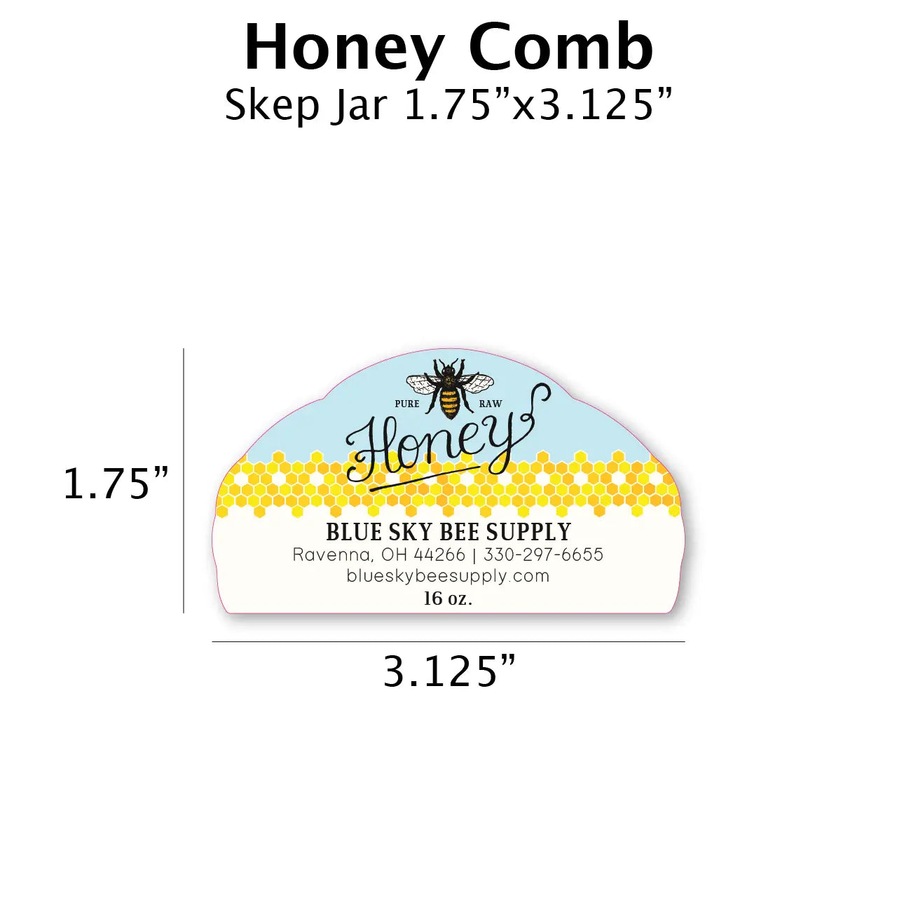 Honey Comb - Customizable Label Design Blue Sky Bee Supply