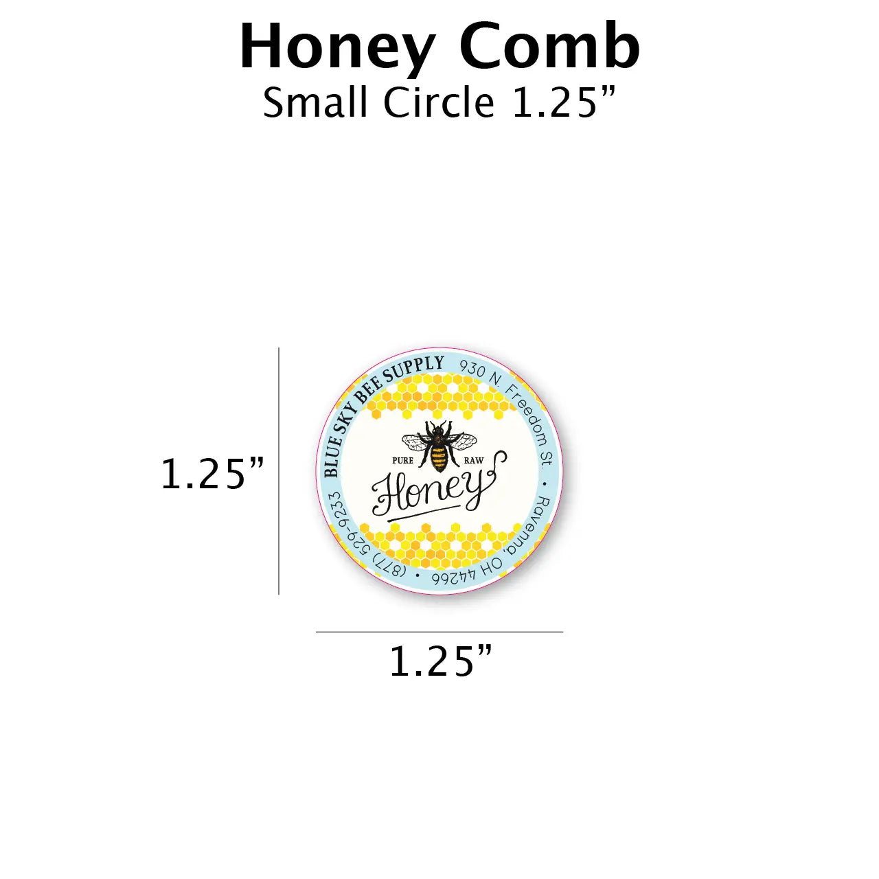 Honey Comb - Customizable Label Design Blue Sky Bee Supply