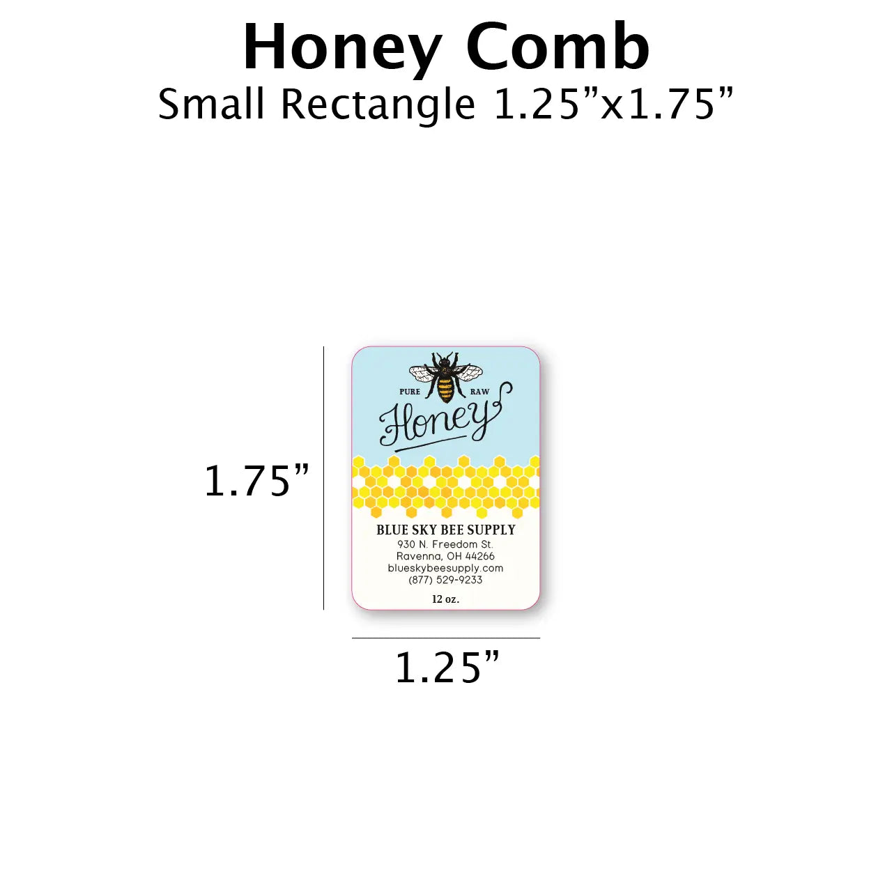 Honey Comb - Customizable Label Design Blue Sky Bee Supply